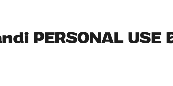 Grandi PERSONAL USE Bold Logo