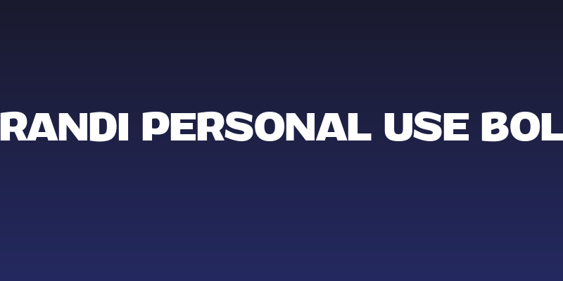 Grandi PERSONAL USE Bold Social Header