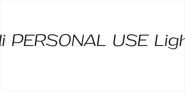Grandi PERSONAL USE Light Italic Logo