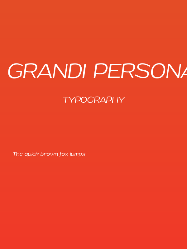 Grandi PERSONAL USE Light Italic Poster