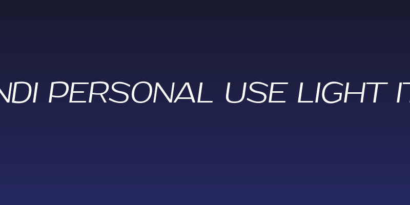 Grandi PERSONAL USE Light Italic Social Header