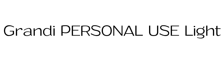Grandi PERSONAL USE Light  Free Fonts Download