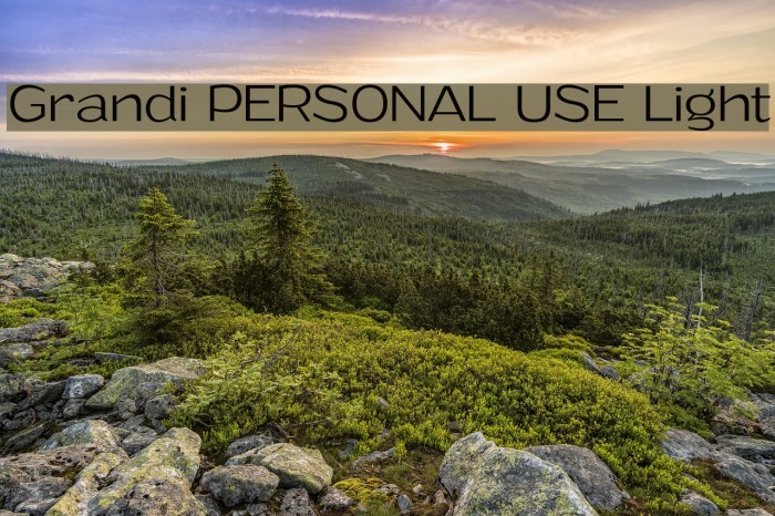 Grandi PERSONAL USE Light Font examples