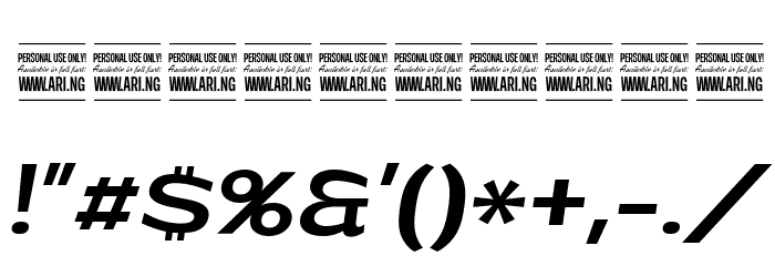 Grandi PERSONAL USE Medium Italic Font OTHER CHARS