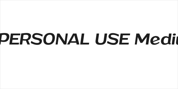 Grandi PERSONAL USE Medium Italic Logo