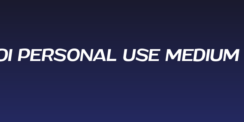 Grandi PERSONAL USE Medium Italic Social Header