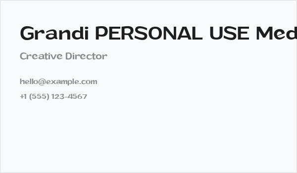 Grandi PERSONAL USE Medium Business Card