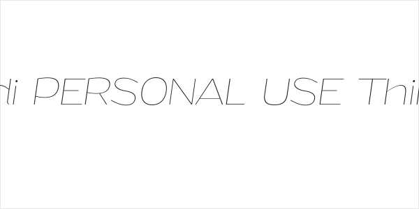 Grandi PERSONAL USE Thin Italic Logo