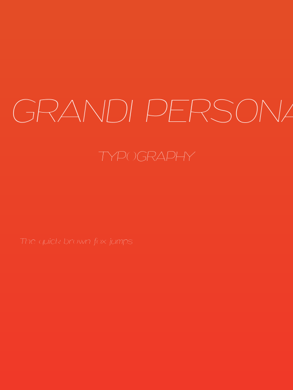 Grandi PERSONAL USE Thin Italic Poster