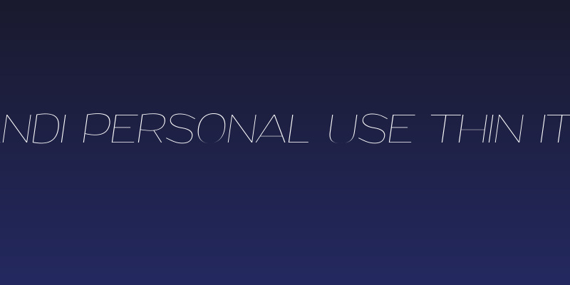 Grandi PERSONAL USE Thin Italic Social Header