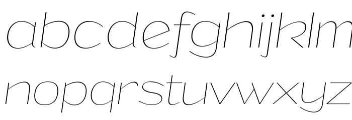 Grandi PERSONAL USE Thin Italic Font LOWERCASE