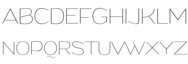 Grandi PERSONAL USE Thin フォント 大文字
