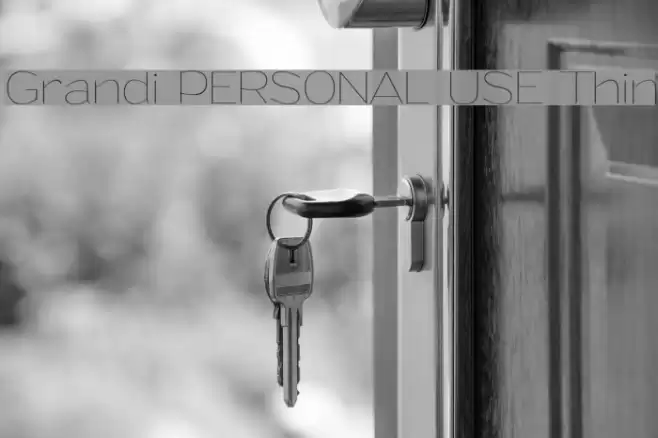 Grandi PERSONAL USE Thin Font examples