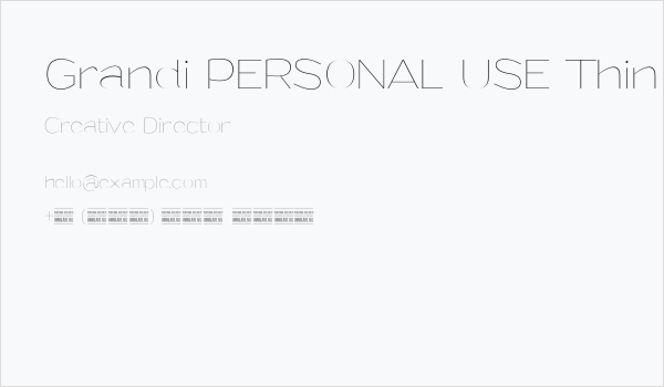 Grandi PERSONAL USE Thin Business Card