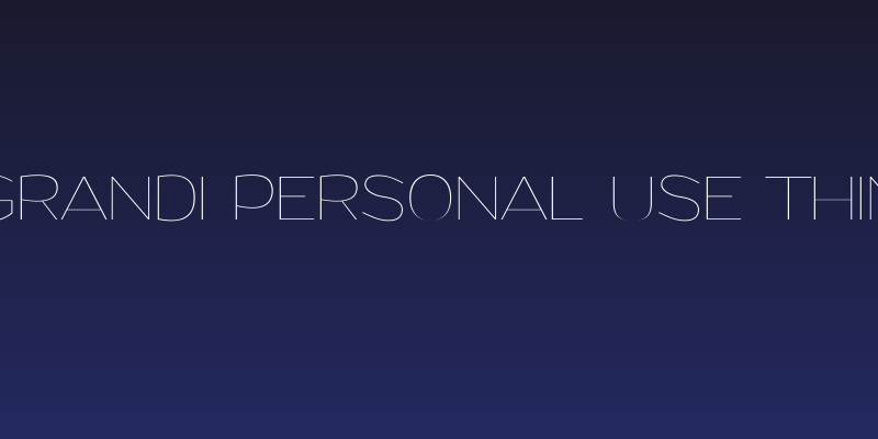 Grandi PERSONAL USE Thin Social Header