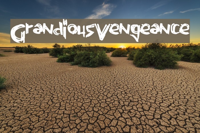 GrandiousVengeance Schriftart examples