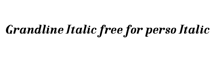 Grandline Italic free for perso Italic  フリーフォントのダウンロード