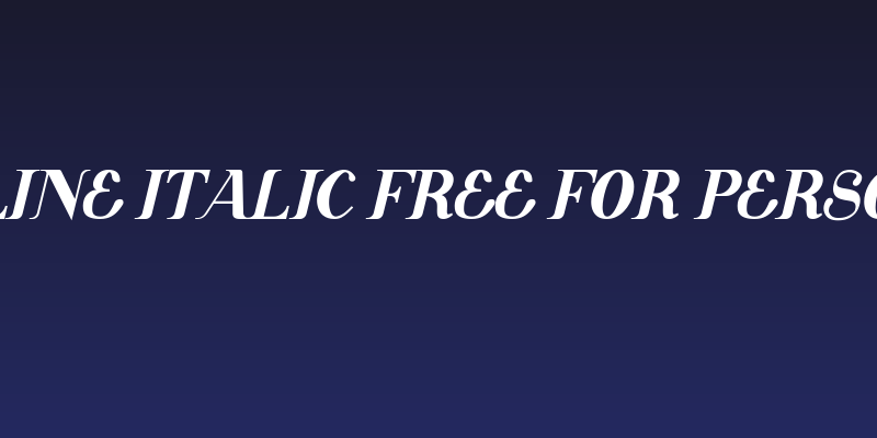 Grandline Italic free for perso Italic Social Header