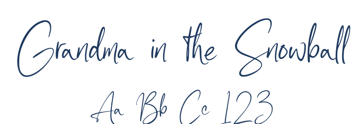 Grandma in the Snowball Font Preview