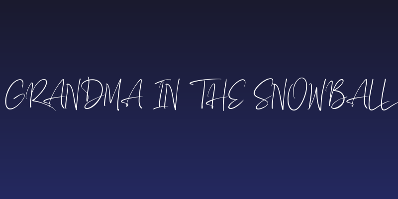 Grandma in the Snowball Social Header
