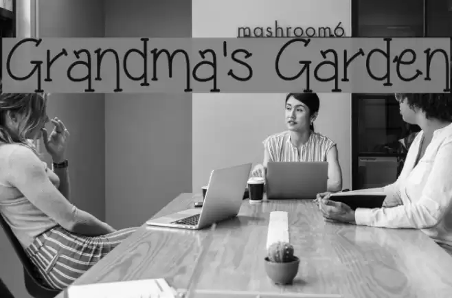 Grandma's Garden Font examples