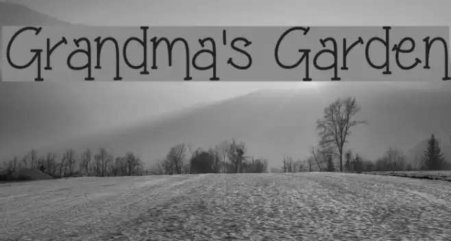 Grandma's Garden Font examples