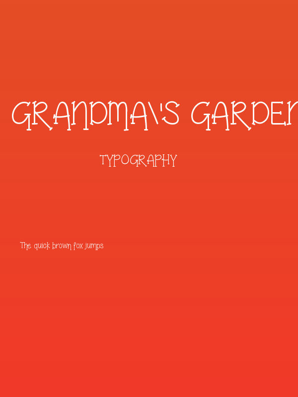 Grandma's Garden Poster