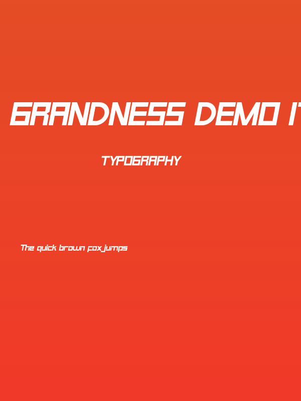 Grandness Demo Italic Poster