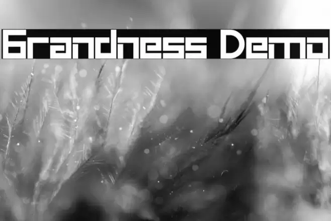 Grandness Demo Font examples