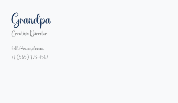 Grandpa Business Card