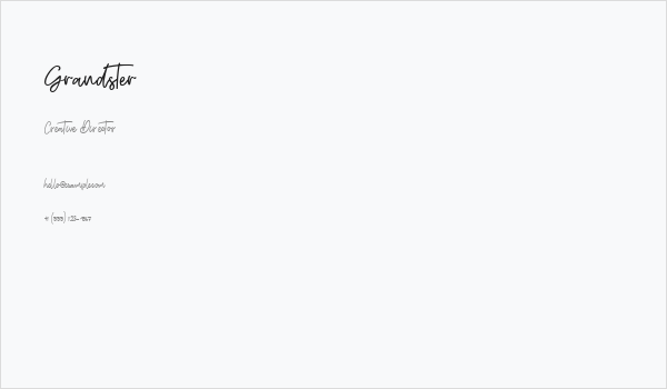 Grandster Business Card