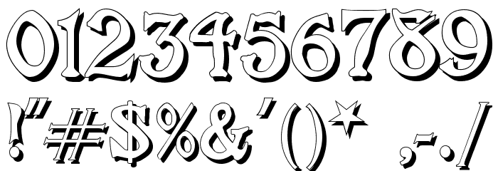 Grange Shadow Font OTHER CHARS