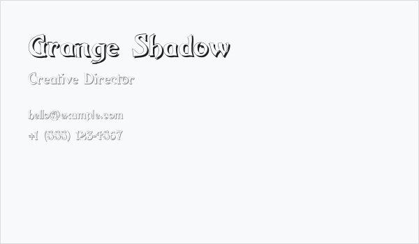Grange Shadow Business Card