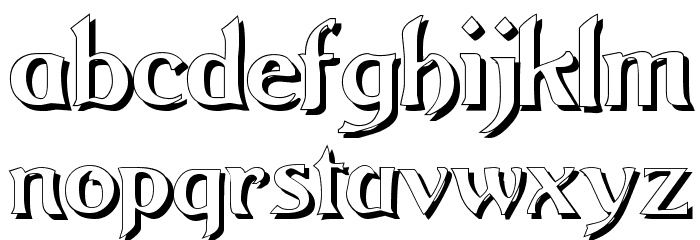 Grange Shadow Font LOWERCASE