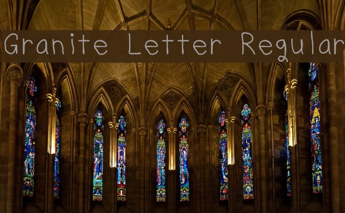 Granite Letter Regular Font examples