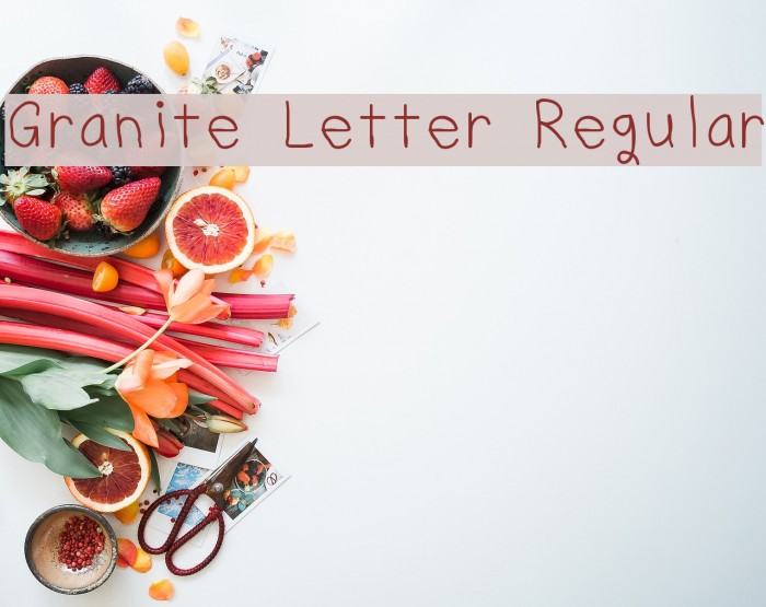 Granite Letter Regular Font examples