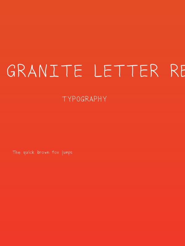Granite Letter Regular Poster
