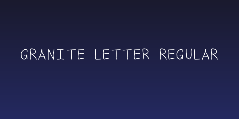Granite Letter Regular Social Header