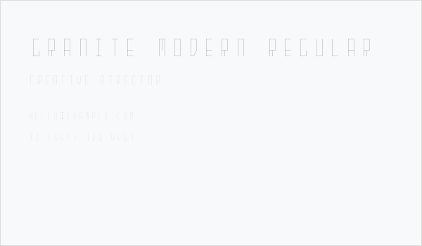 Granite Modern Regular Business Card