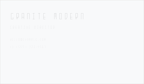 Granite Modern Business Card