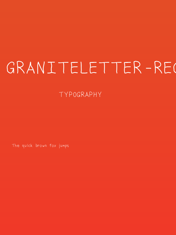 GraniteLetter-Regular Poster