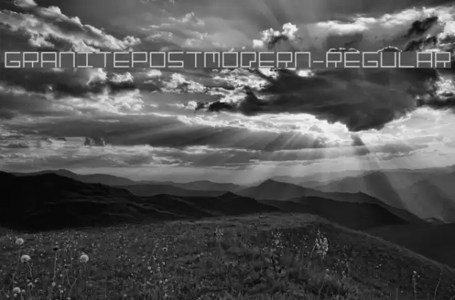 GranitePostmodern-Regular Font examples
