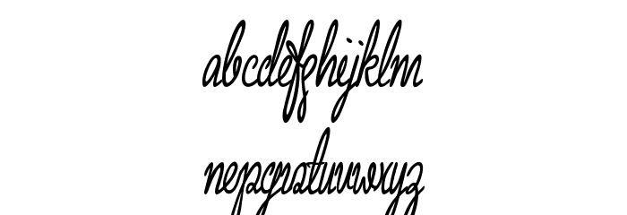 Grannie Terrill Regular Font LOWERCASE