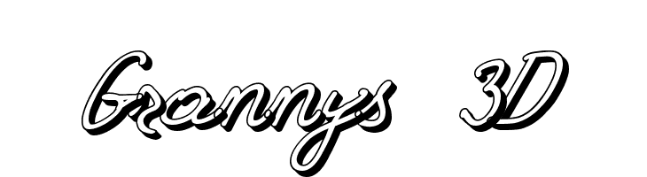 Grannys 3D フォント