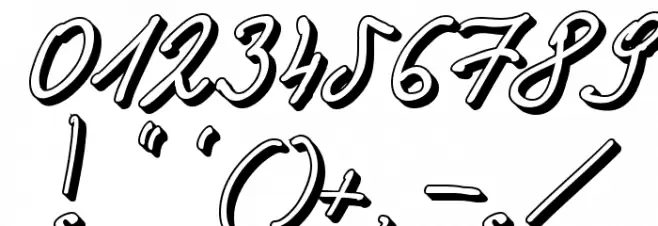 Grannys 3D Font OTHER CHARS