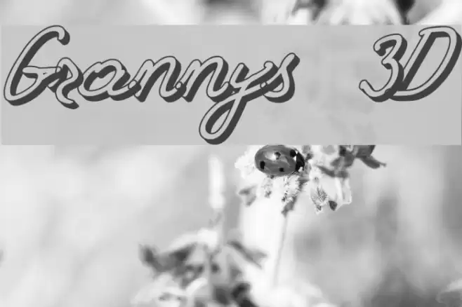 Grannys 3D Font examples