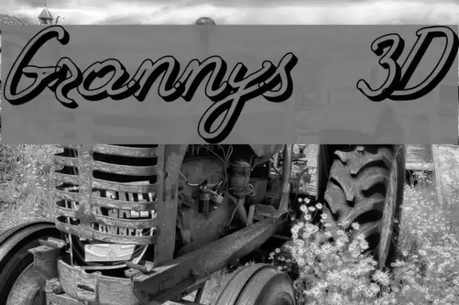 Grannys 3D Font examples