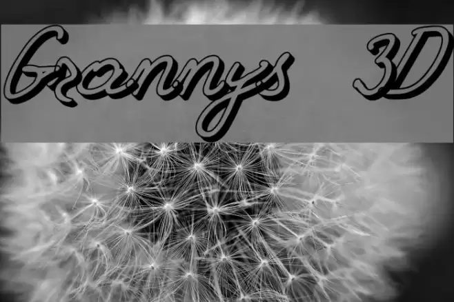Grannys 3D Font examples