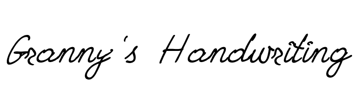 Granny's Handwriting Font