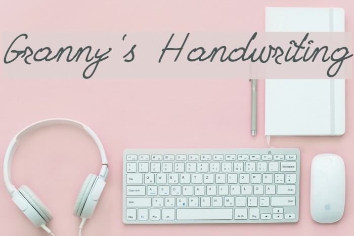 Granny's Handwriting Font examples